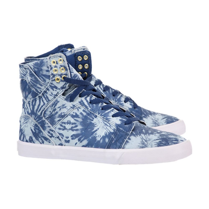 Wysokie Supra SkyTop Damskie Granatowe | ZEHPF7820