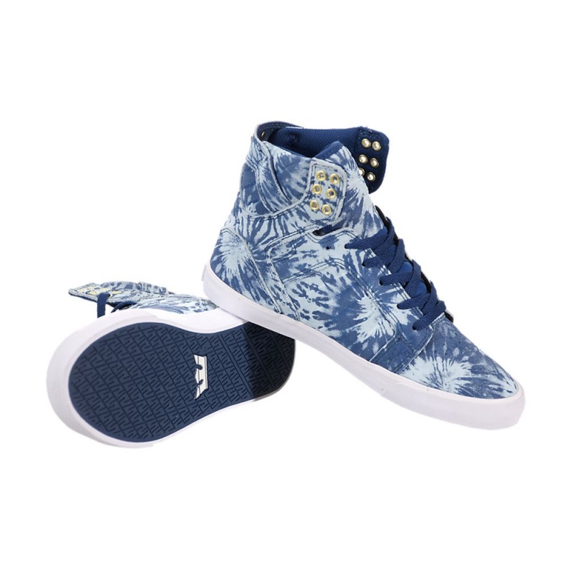 Wysokie Supra SkyTop Damskie Granatowe | ZEHPF7820