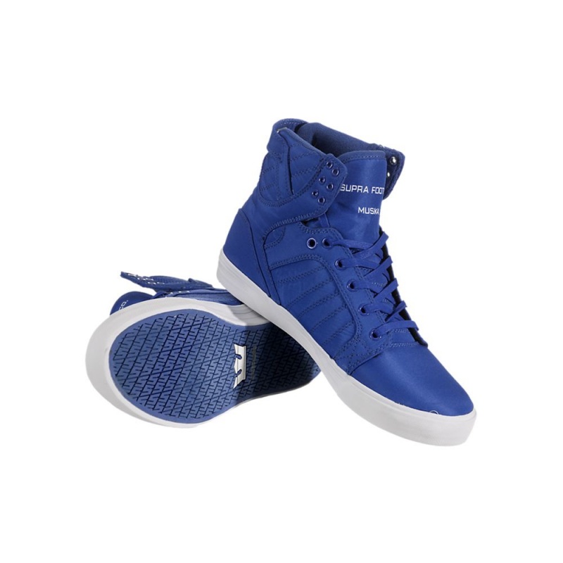 Wysokie Supra SkyTop Damskie Niebieskie | TVGAS2547