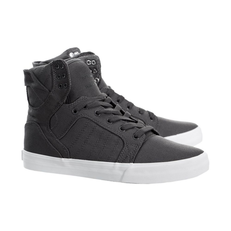 Wysokie Supra SkyTop Damskie Szare | CHDXJ9237