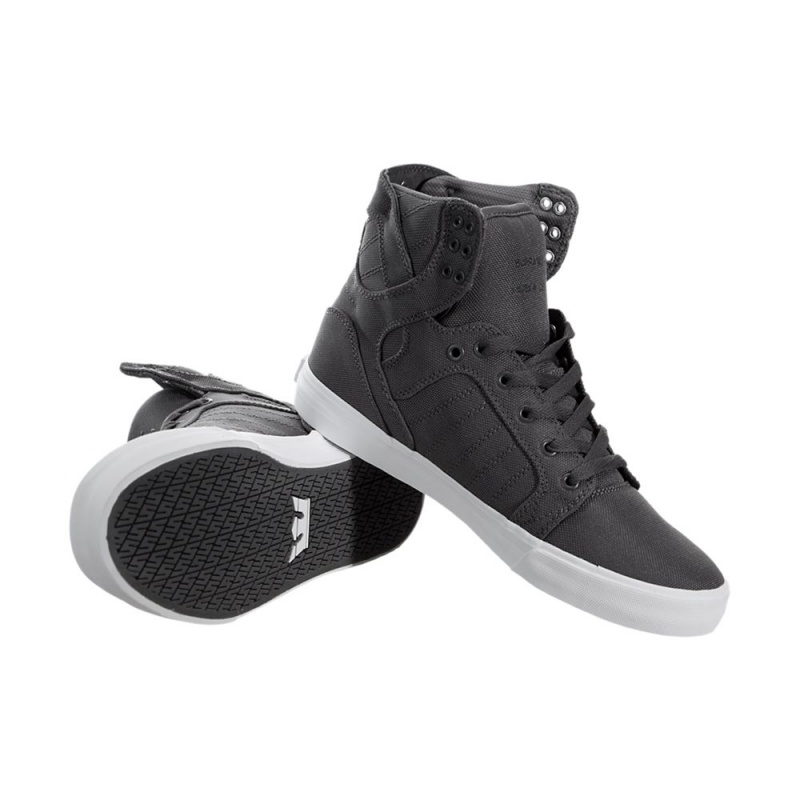 Wysokie Supra SkyTop Damskie Szare | CHDXJ9237