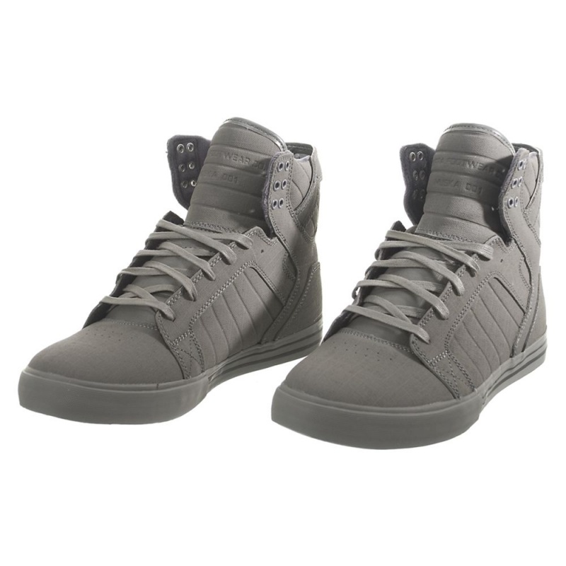 Wysokie Supra SkyTop Damskie Szare | JFWLC9314