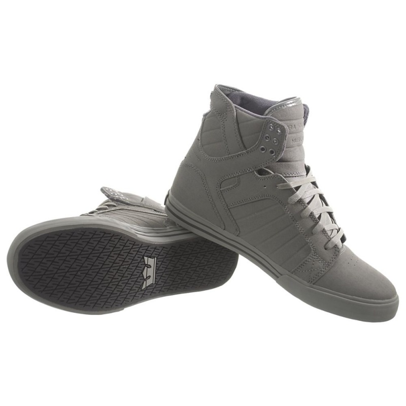 Wysokie Supra SkyTop Damskie Szare | JFWLC9314