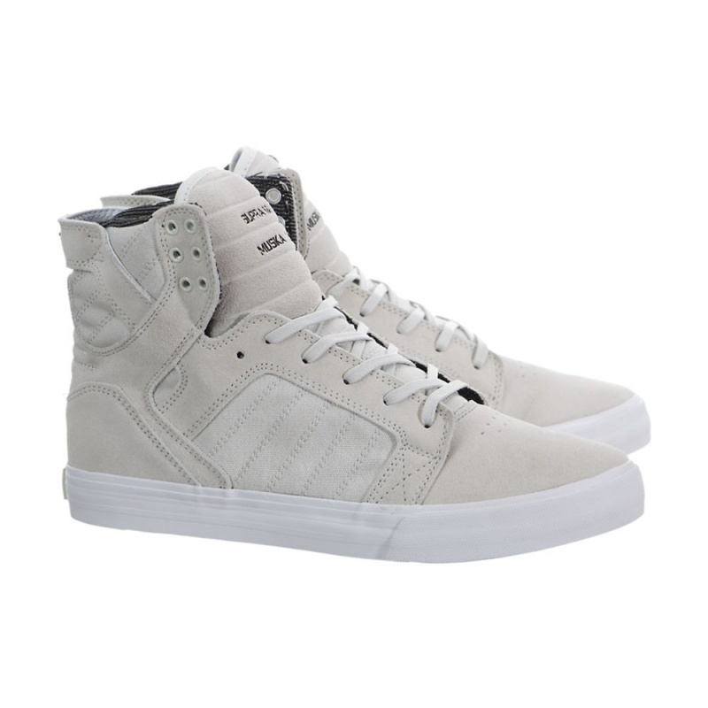 Wysokie Supra SkyTop Damskie Szare | KARLS0194