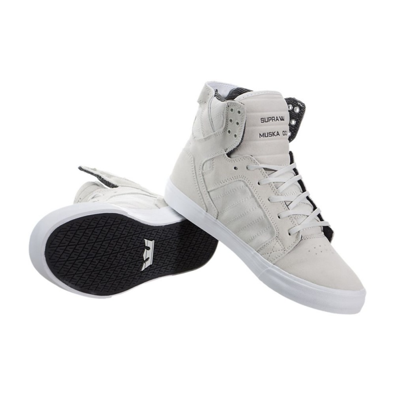 Wysokie Supra SkyTop Damskie Szare | KARLS0194