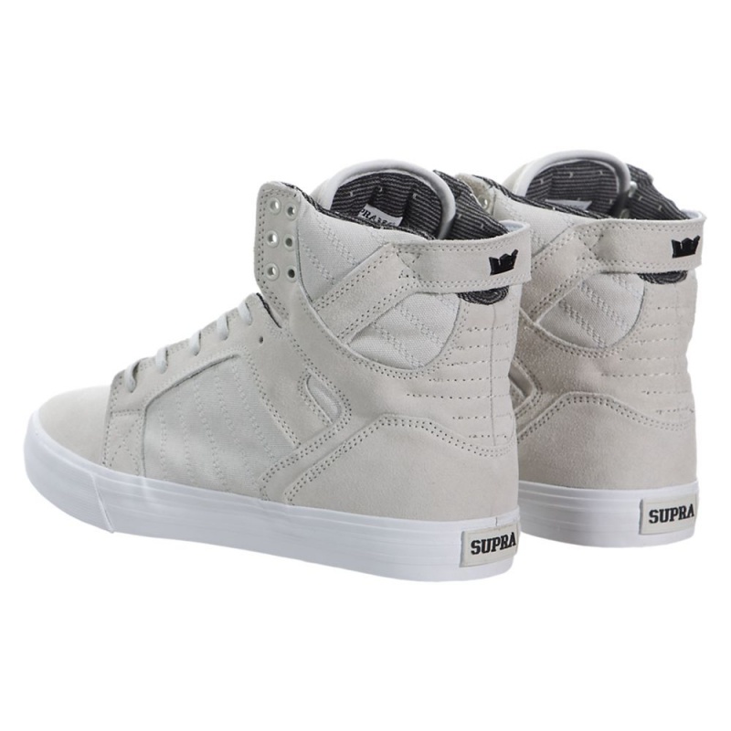 Wysokie Supra SkyTop Damskie Szare | KARLS0194