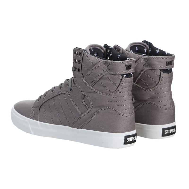 Wysokie Supra SkyTop Damskie Szare | STUKI3059