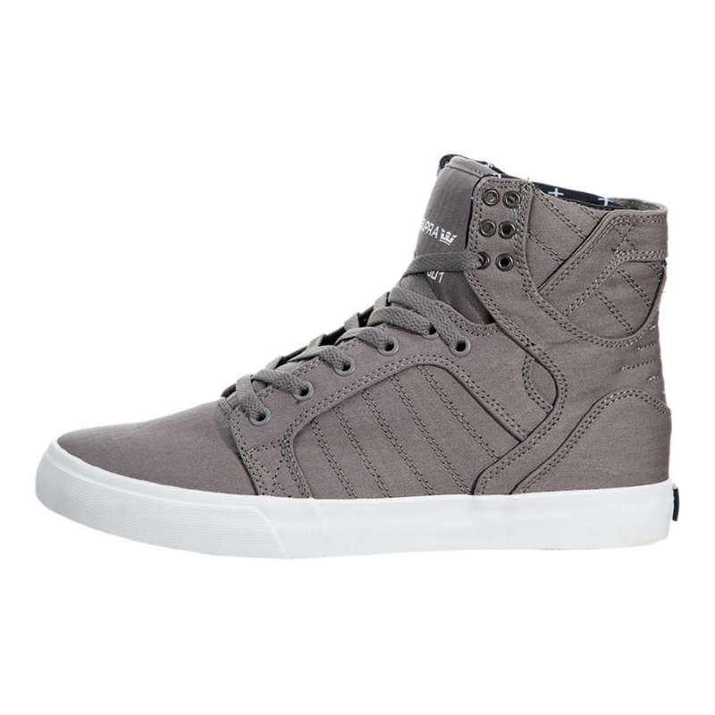 Wysokie Supra SkyTop Damskie Szare | STUKI3059