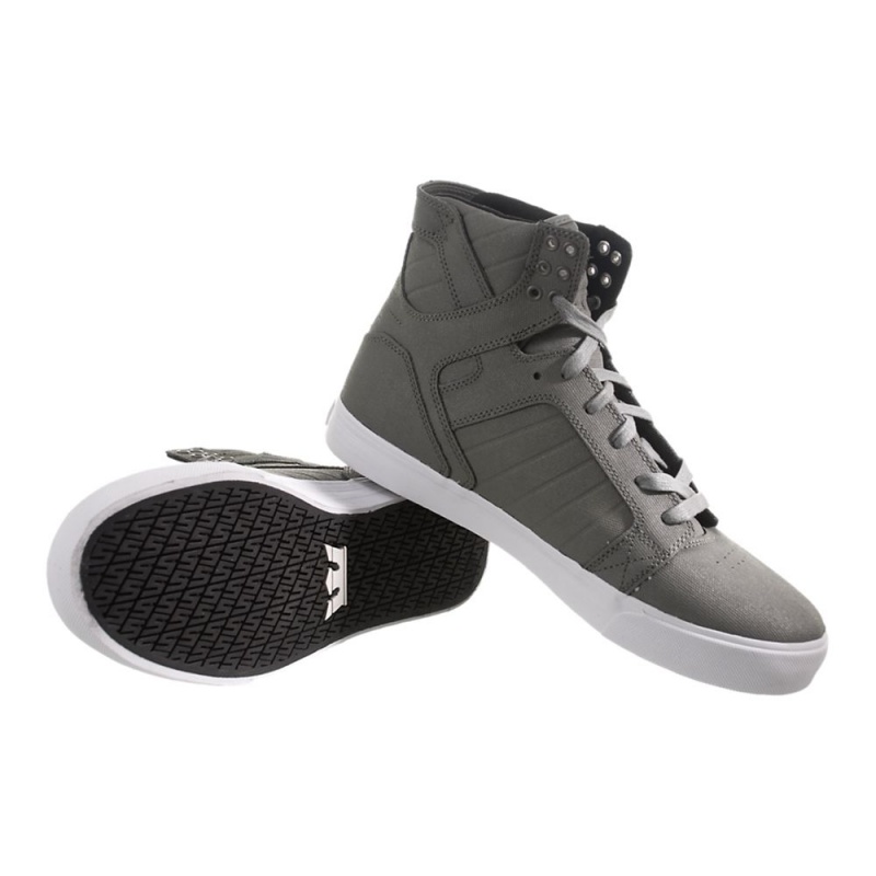 Wysokie Supra SkyTop Damskie Szare | TJQXD0725