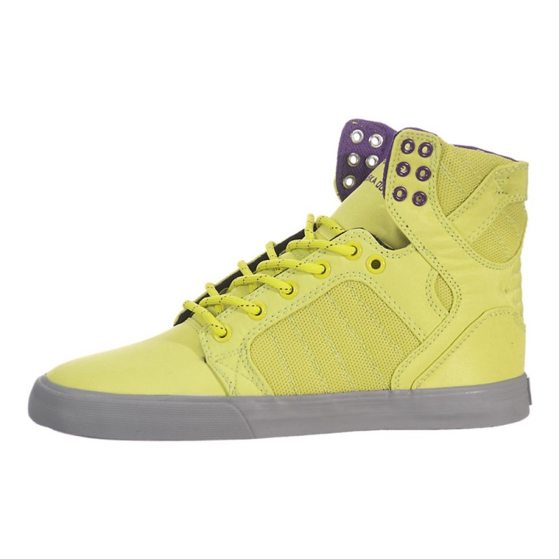 Wysokie Supra SkyTop Damskie Żółte | MYUSE5183