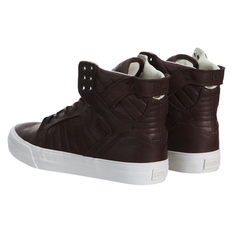 Wysokie Supra SkyTop HF Damskie Brązowe | LOVAB5816