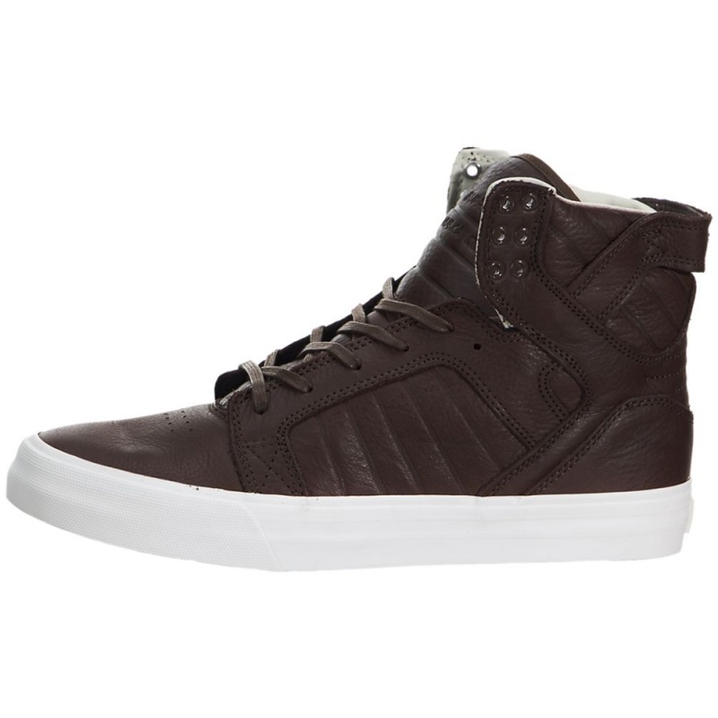 Wysokie Supra SkyTop HF Damskie Brązowe | LOVAB5816