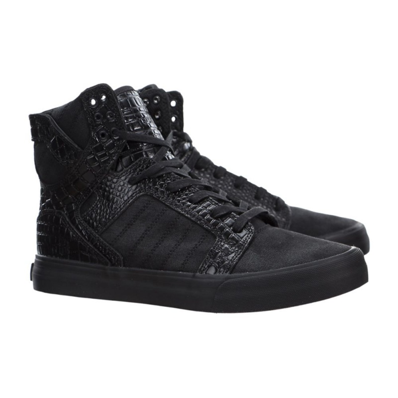 Wysokie Supra SkyTop HF Damskie Czarne | HMEFO0261