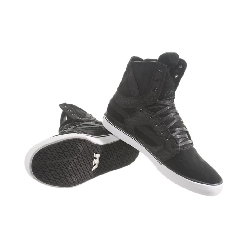 Wysokie Supra SkyTop II Damskie Czarne | LAJGX2386