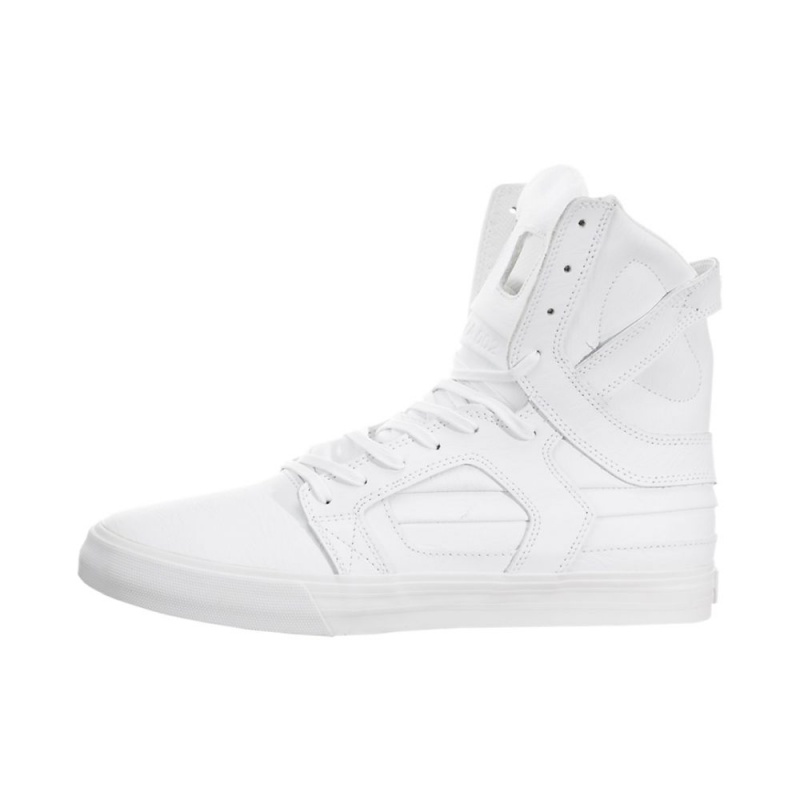 Wysokie Supra SkyTop II Męskie Białe | DPXVS7125