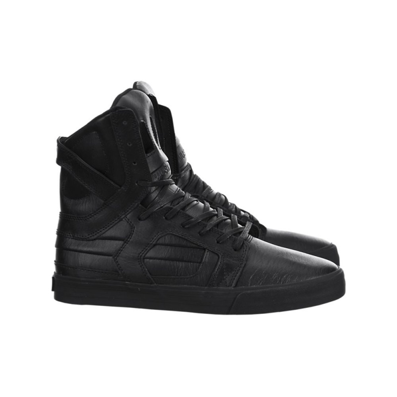 Wysokie Supra SkyTop II Męskie Czarne | QBNPE6743