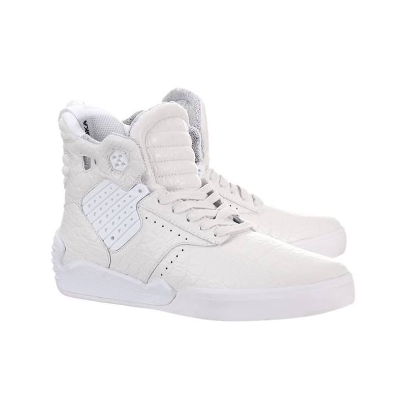 Wysokie Supra SkyTop IV Damskie Białe | CORKZ8052