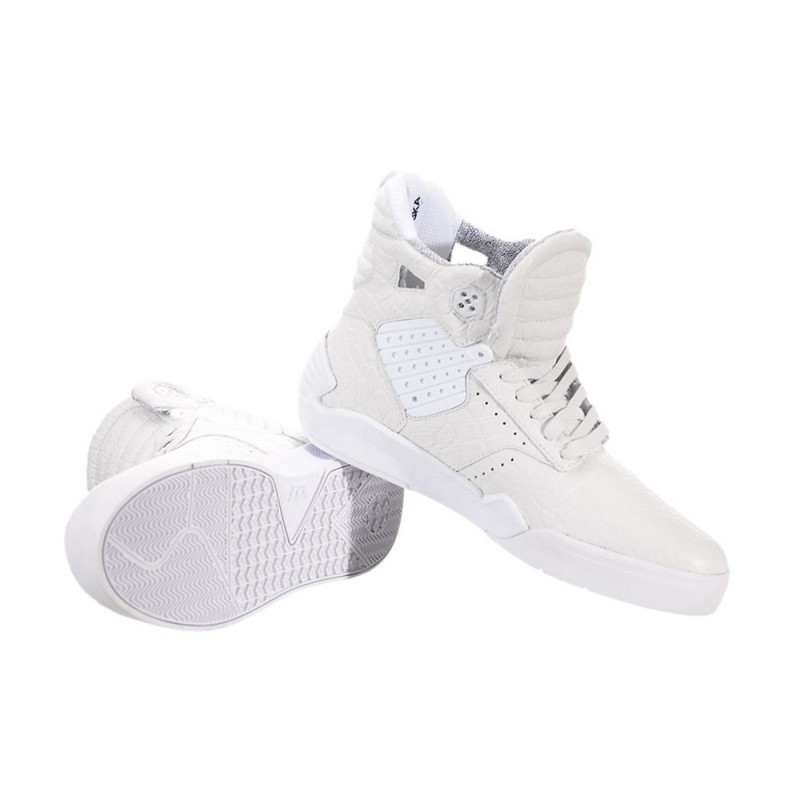 Wysokie Supra SkyTop IV Damskie Białe | CORKZ8052