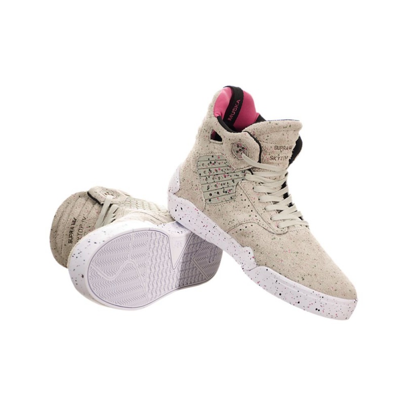 Wysokie Supra SkyTop IV Damskie Khaki | CLXQR6325