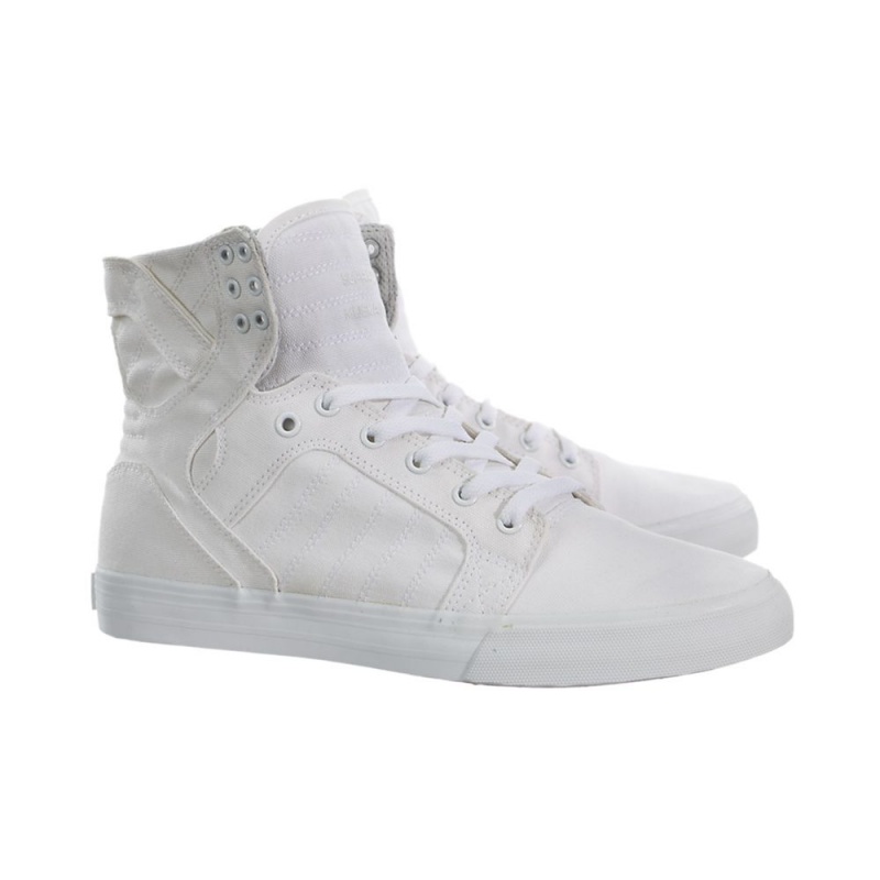 Wysokie Supra SkyTop Męskie Białe | NWBSK1829