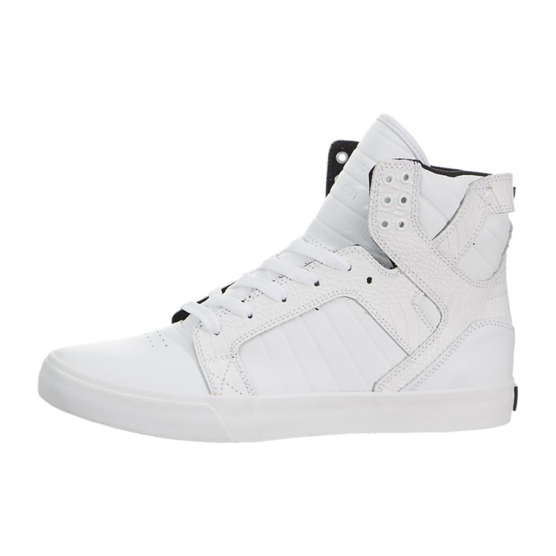 Wysokie Supra SkyTop Męskie Białe | RDNBI4782