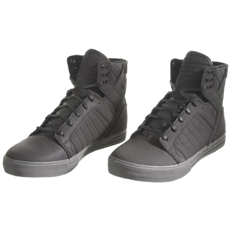 Wysokie Supra SkyTop Męskie Czarne | DUXQF8361