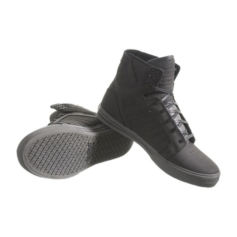 Wysokie Supra SkyTop Męskie Czarne | DUXQF8361