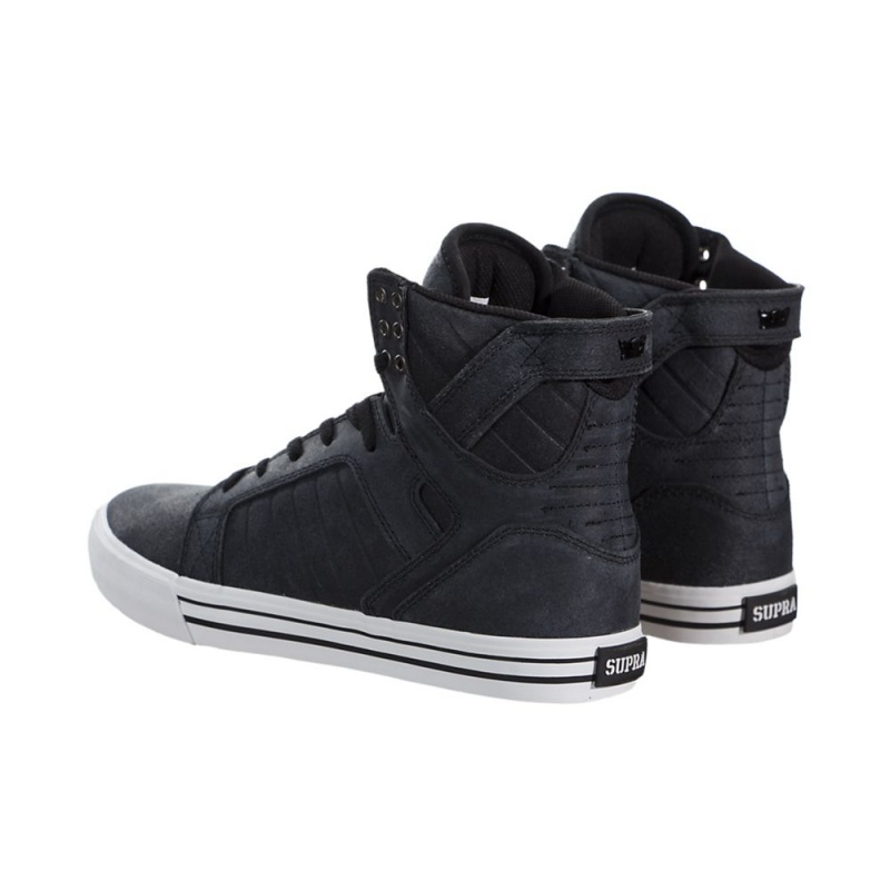 Wysokie Supra SkyTop Męskie Czarne | EQXCW8951