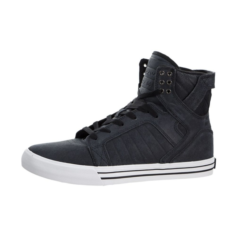 Wysokie Supra SkyTop Męskie Czarne | EQXCW8951