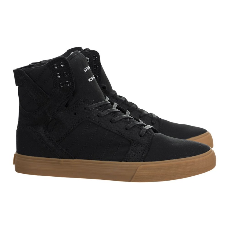 Wysokie Supra SkyTop Męskie Czarne | EYSGZ2561