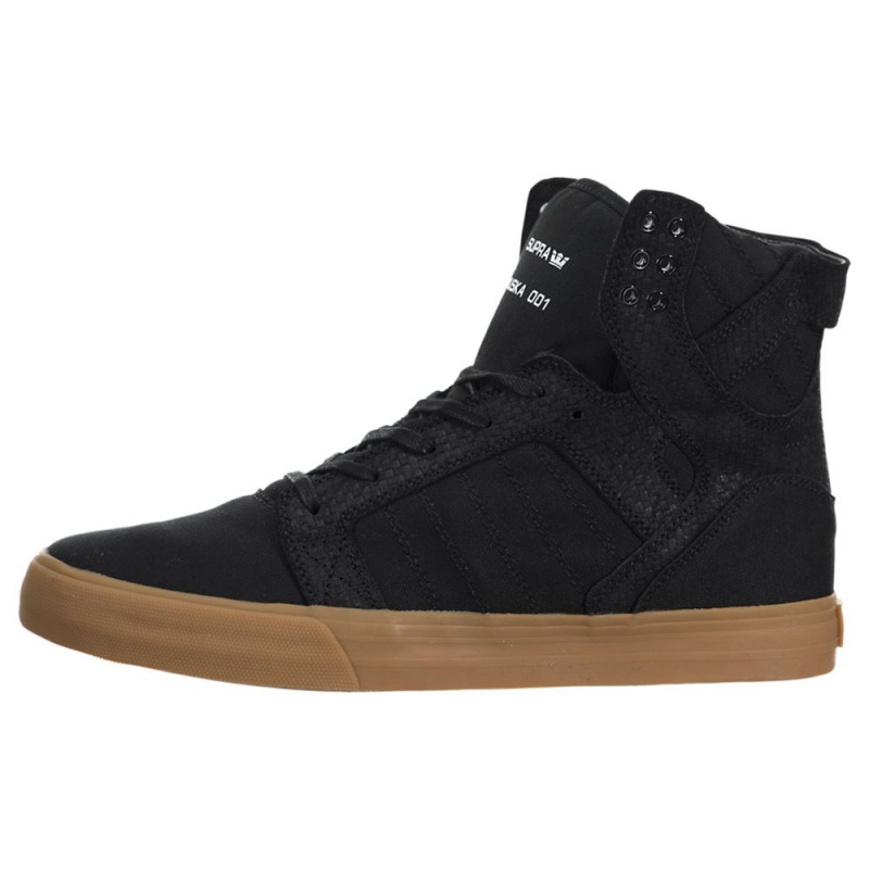 Wysokie Supra SkyTop Męskie Czarne | EYSGZ2561