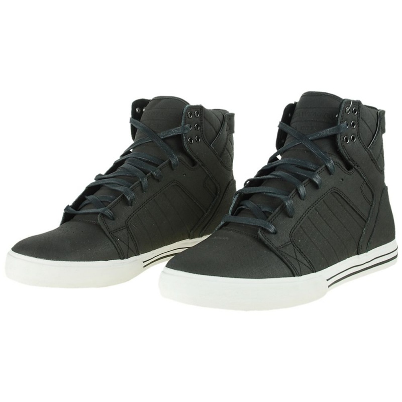 Wysokie Supra SkyTop Męskie Czarne | KANHG7094