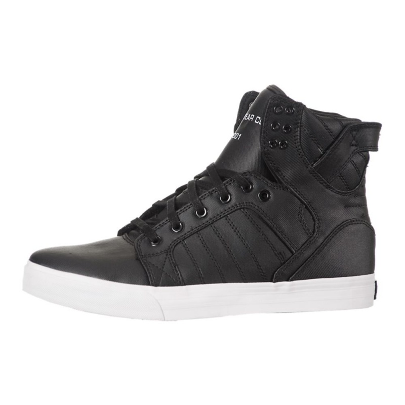 Wysokie Supra SkyTop Męskie Czarne | WZYVD7410