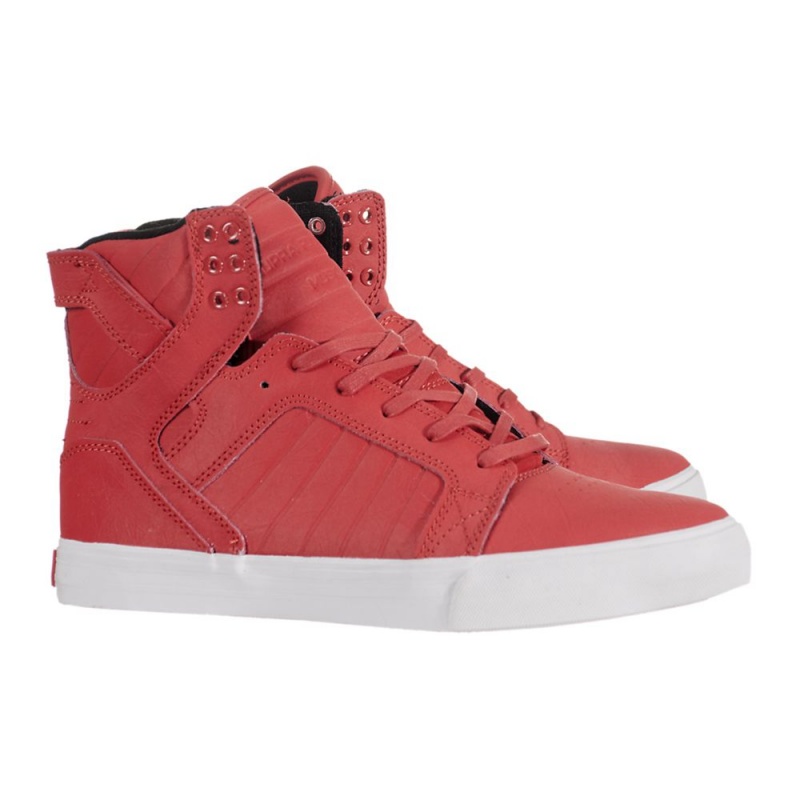 Wysokie Supra SkyTop Męskie Czerwone | GAOXR9861