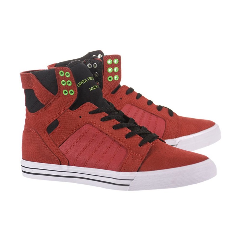 Wysokie Supra SkyTop Męskie Czerwone | GOTUA0925