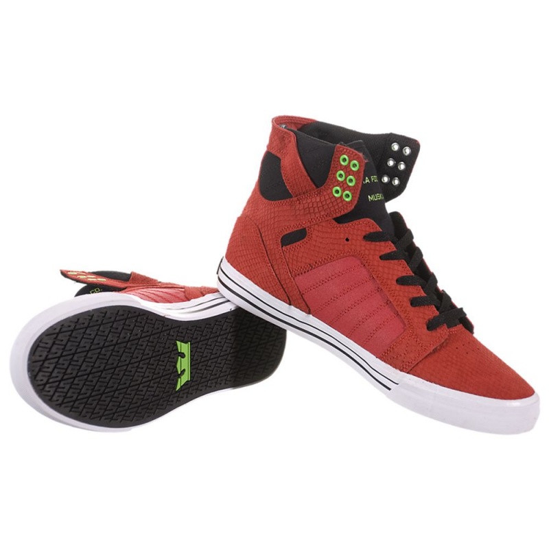 Wysokie Supra SkyTop Męskie Czerwone | GOTUA0925