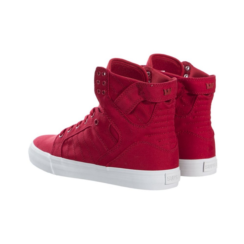 Wysokie Supra SkyTop Męskie Czerwone | VMIDX4827