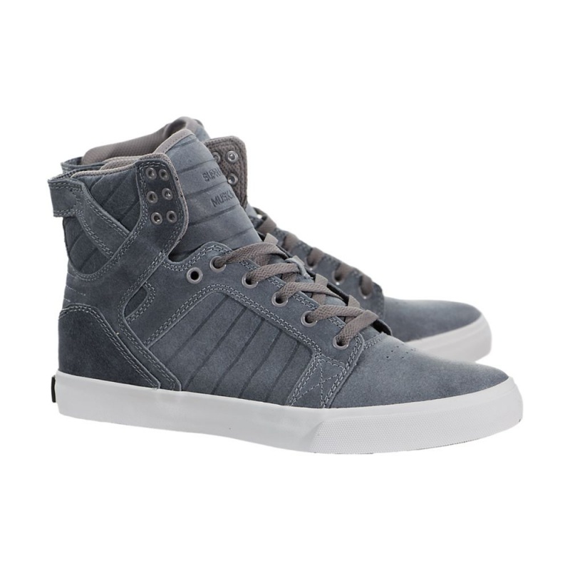 Wysokie Supra SkyTop Męskie Niebieskie | BIOFZ8156