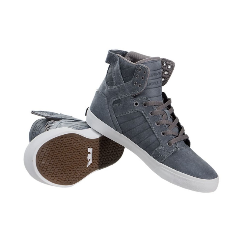 Wysokie Supra SkyTop Męskie Niebieskie | BIOFZ8156