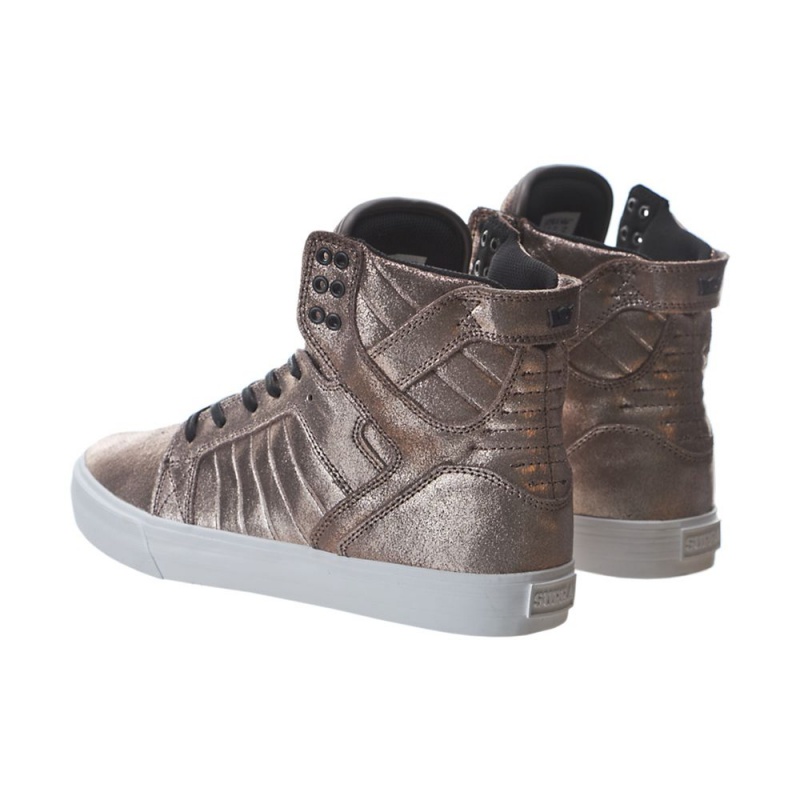 Wysokie Supra SkyTop Męskie Różowe Złote | XIJTA8430