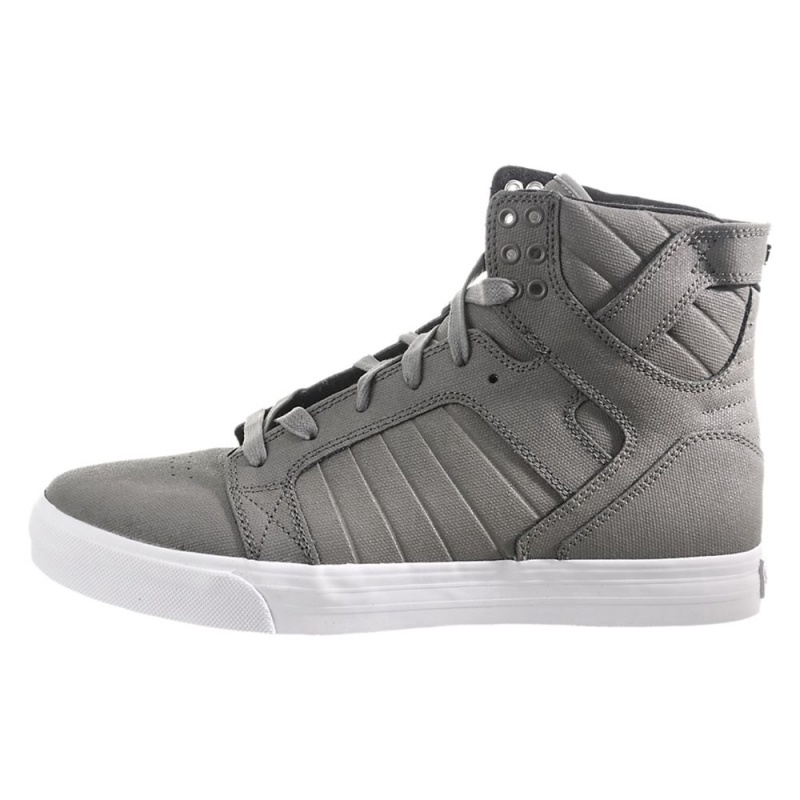 Wysokie Supra SkyTop Męskie Szare | OMNFH8690