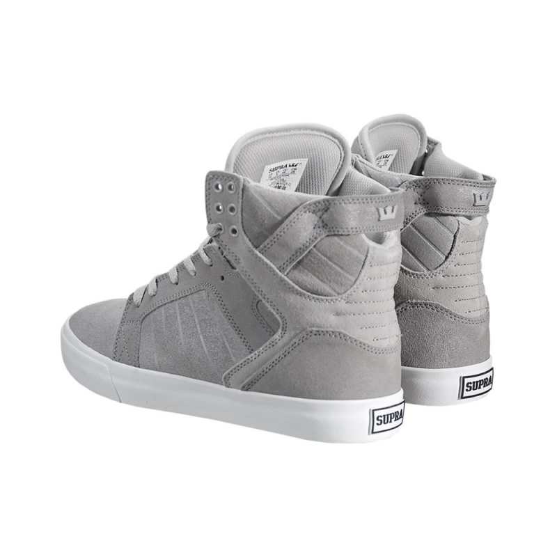 Wysokie Supra SkyTop Męskie Szare | SYHJA3947