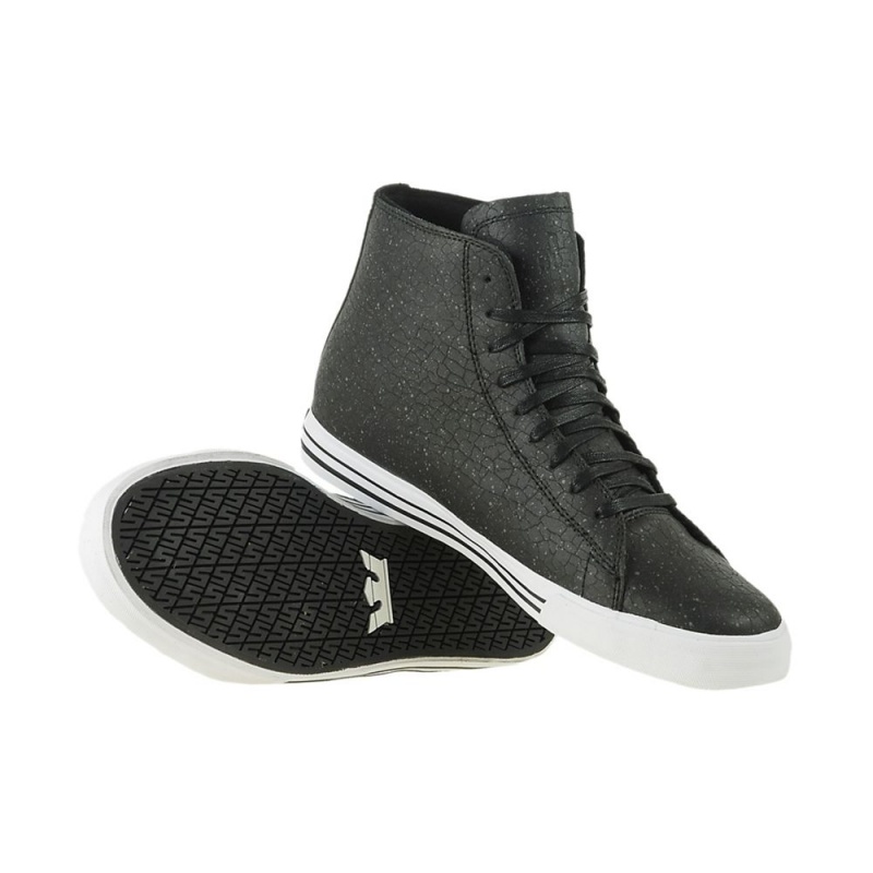 Wysokie Supra Thunder High Damskie Czarne | LIAJZ9146