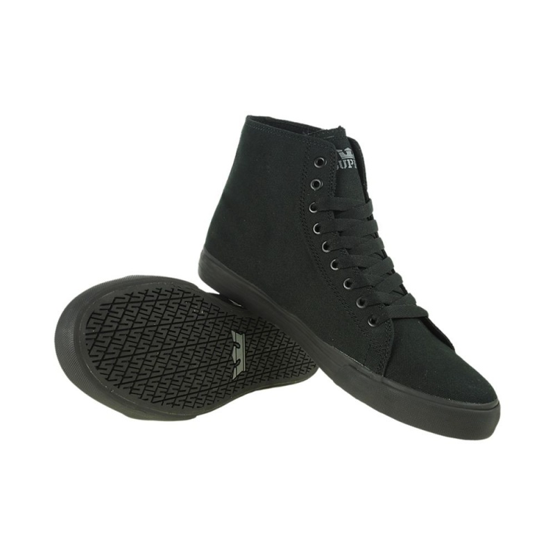 Wysokie Supra Thunder High Damskie Czarne | FEYTN0926