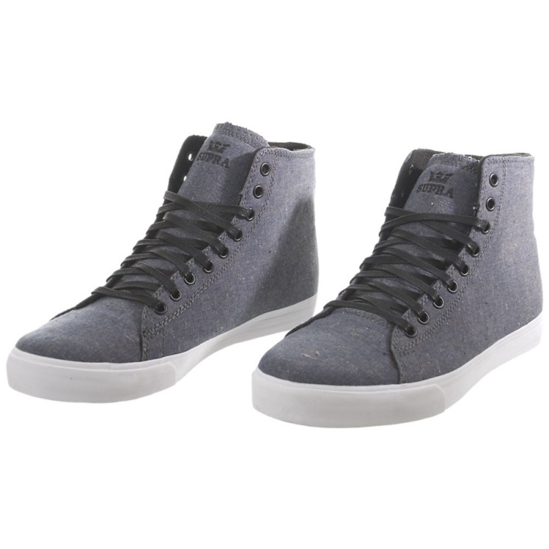 Wysokie Supra Thunder High Damskie Granatowe | ZFXPW7210