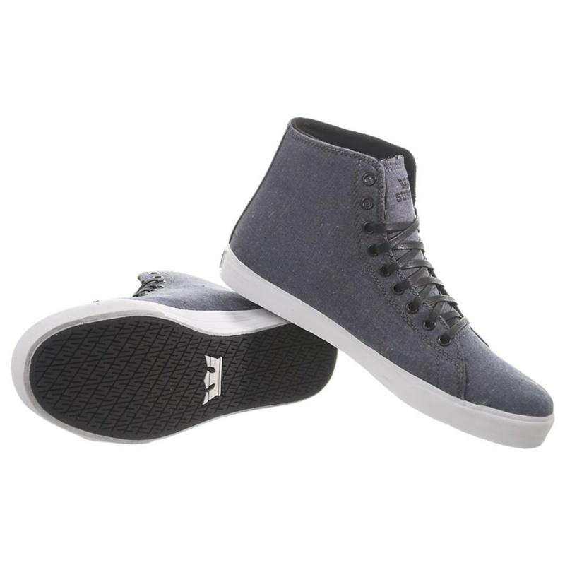 Wysokie Supra Thunder High Damskie Granatowe | ZFXPW7210