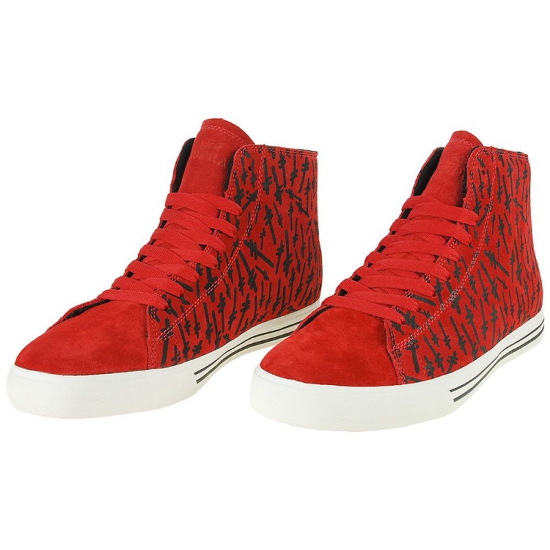 Wysokie Supra Thunder High Męskie Czerwone | WXDNM7304