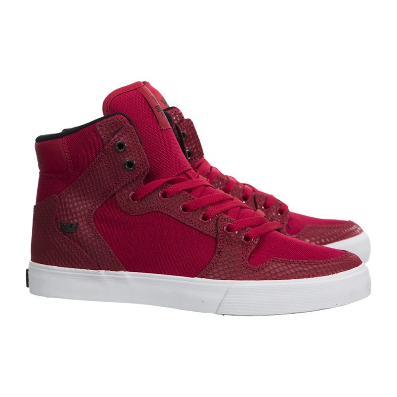 Wysokie Supra Vaider Damskie Czerwone | YQKRT6952