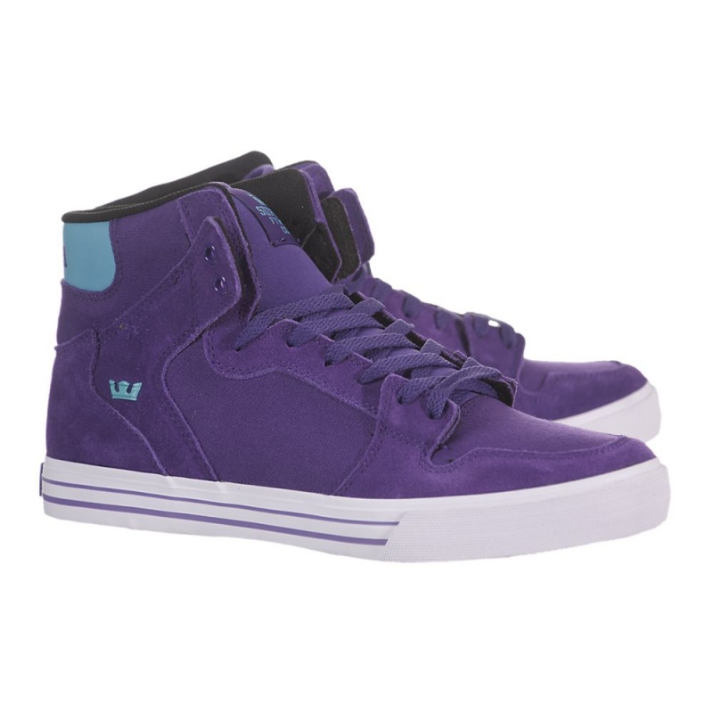 Wysokie Supra Vaider Damskie Fioletowe | BKETR5084