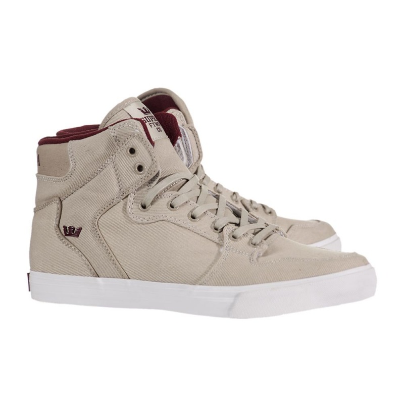 Wysokie Supra Vaider Męskie Khaki | MOHDW8045